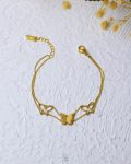 double layer gold butterfly bracelet