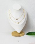 double layer CD necklace