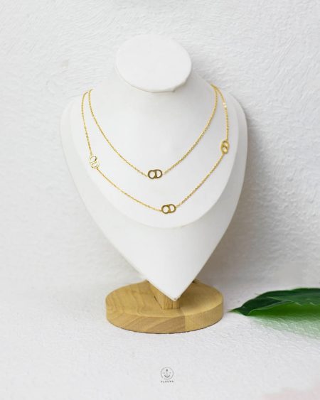 double layer CD necklace
