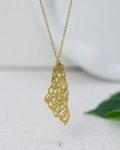 gold Palestine map necklace