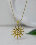 gold sun gold mouse necklace