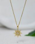 small gold sun shine struas necklace