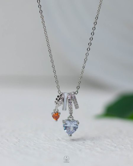 Pandora heart silver necklace