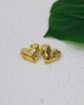 CCB gold heart earing