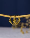 gold Rhombus hoop earring