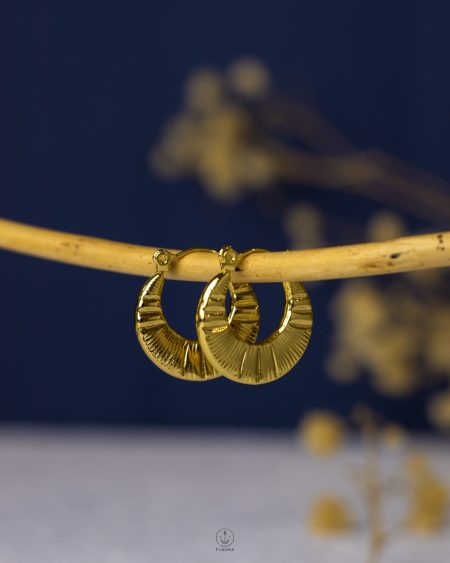 gold hoop circle earring