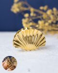 gold seashell claw clip tokka
