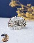 silver seashell claw clip tokka