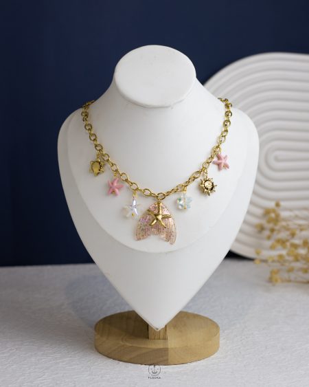 Mermaid gold necklace