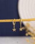 gold straus star earring