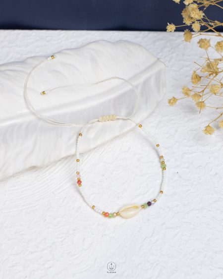 free size tiny colorfull Pearl beads & seashell bracelet