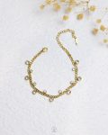 tiny white struas gold bracelet