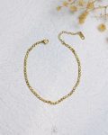 tiny gold figaro bracelet