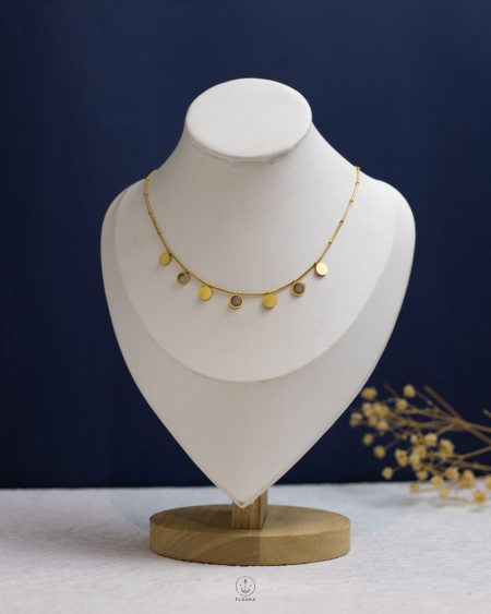 pink cat eye mouse ball necklace