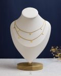 double layer gold mouse space star necklace