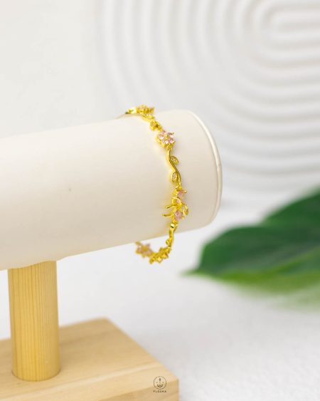 pink flower of joy bracelet