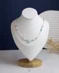 white seashell & baby blue seastar necklace