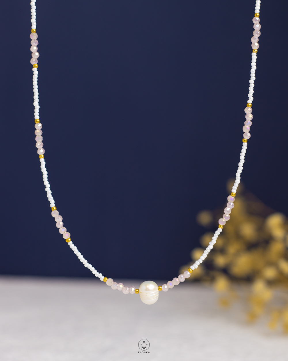 1757804976_n1917.jpg white Pearl beads & pink struas necklace