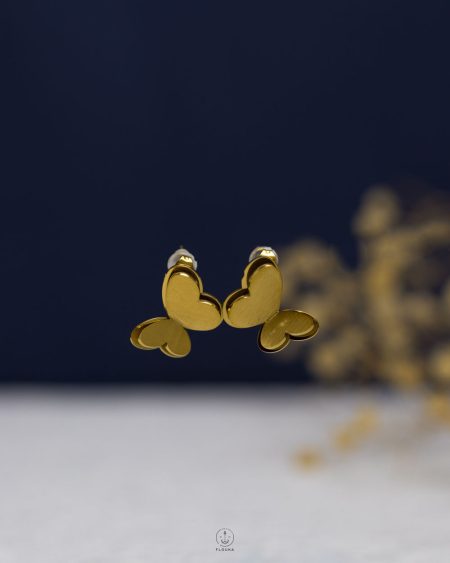 gold butterfly earrings