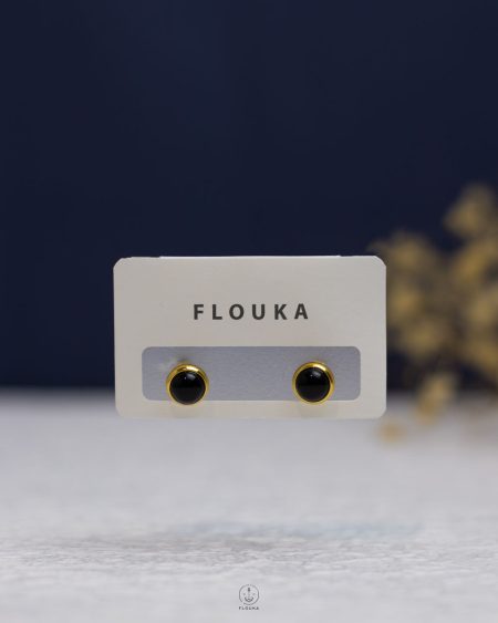 brown eye gold earrings