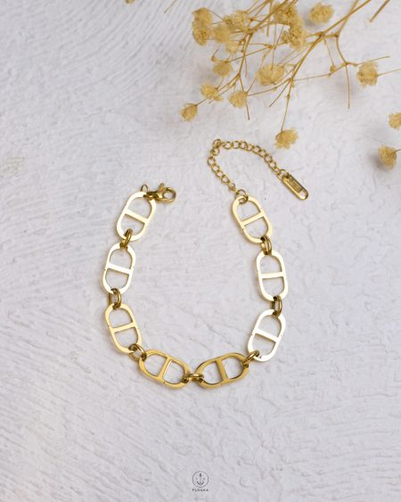 gold CD bracelet