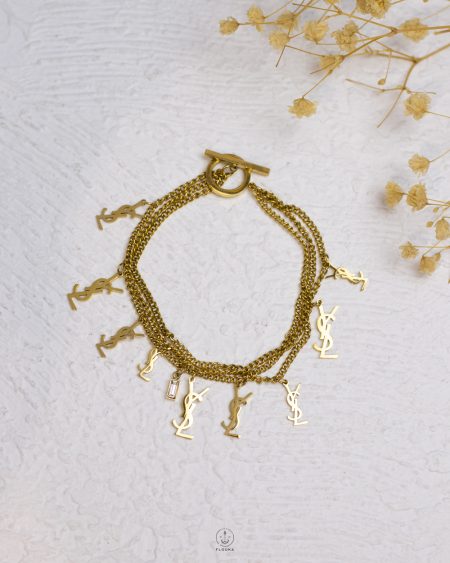 three layer gold YSL bracelet