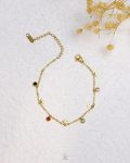 tiny struas gold eye anklet