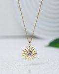 gold & silver sun shine necklace