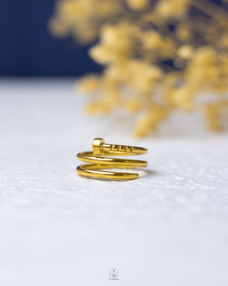 gold nail ring