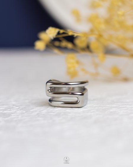 mix layer silver ring