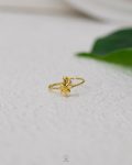 free size gold space star ring
