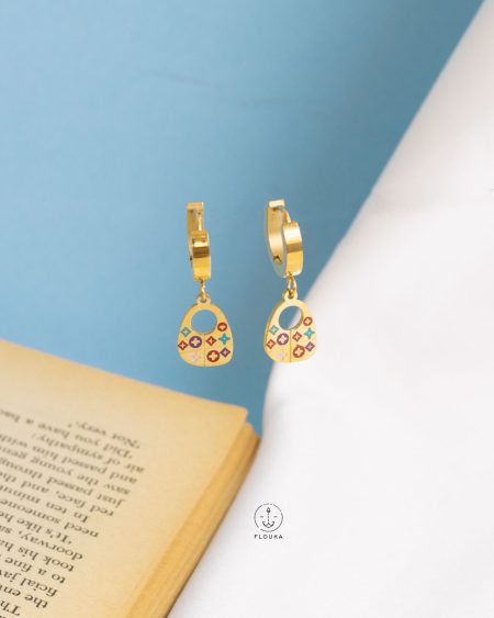gold LV earring