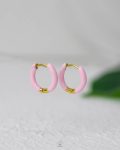 pink rasin gold earrings