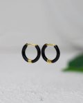 black rasin gold earrings