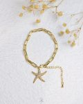 gold seastar rope bracelet