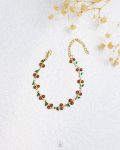 many red cherry gold bracelet
