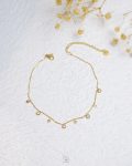 gold space star struas anklet