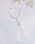 gold star tennis hand chain bracelet