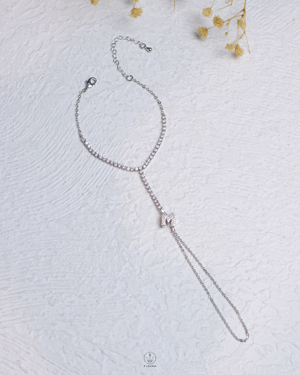 1759160985_b1074.jpg silver letter M tennis hand chain bracelet