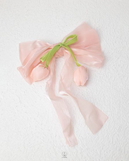 pink tie tulip clips tokka