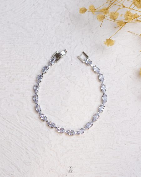 silver tennis bracelet