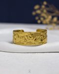 free size gold wide Sunflower bracelet