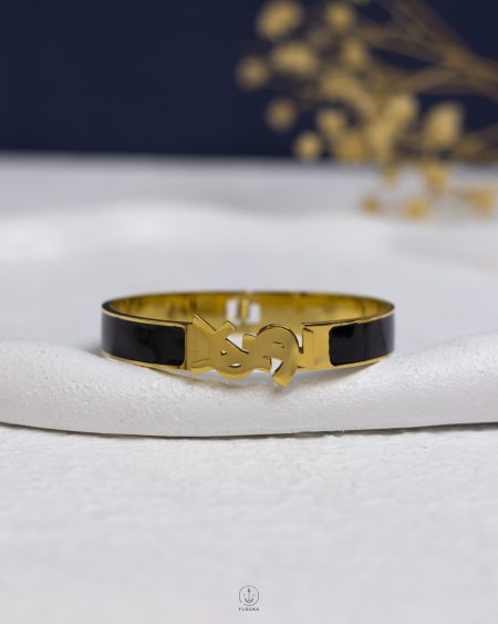 black YSL gold bracelet
