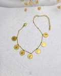 tiny gold coins anklet