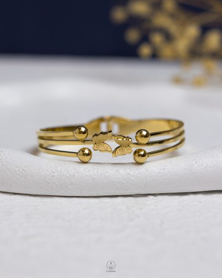 double butterfly gold bracelet
