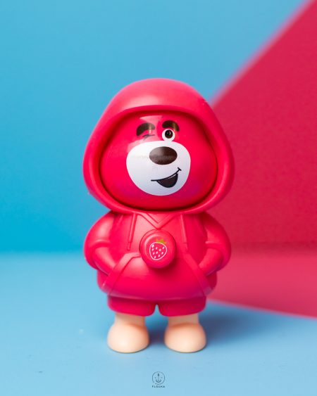 hot pink bear keychain