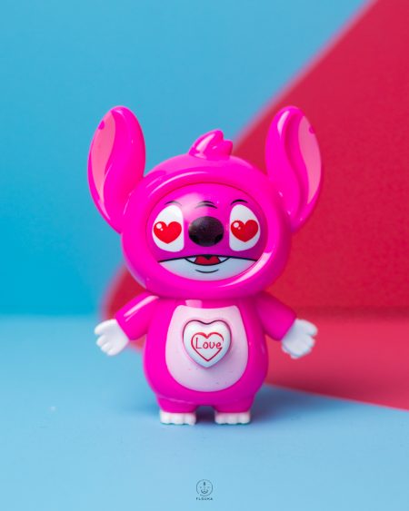 pink stitch keychain