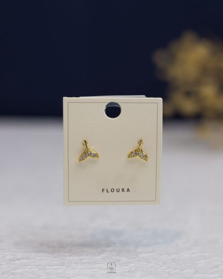 struas gold Whale tail earring