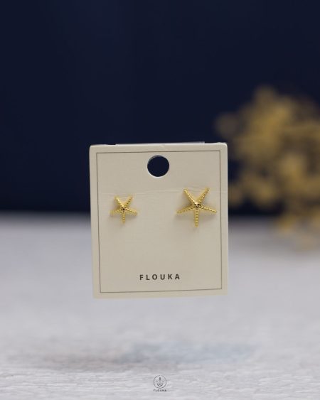 struas gold seastar earring