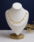 many gold circle necklace